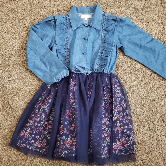 BCBGirls Other - New girls dress- denim with tulle